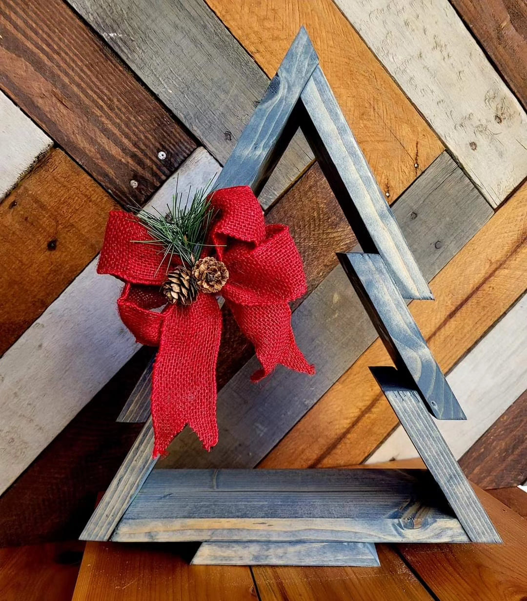 Wood Christmas Tree Decor