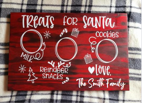 Santa/Christmas Tray- Personalzied