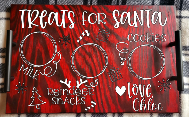 Santa/Christmas Tray- Personalzied